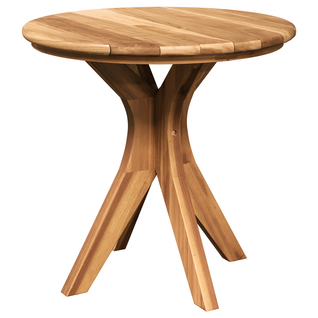 Table Basse Table De Salon - De Jardin Ø55x51 Cm Bois Massif De Teck Z1065