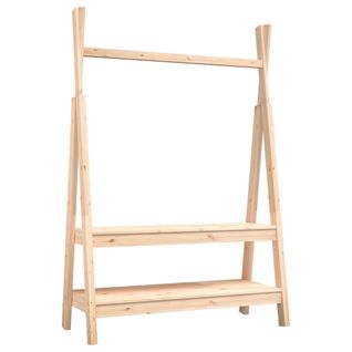 Porte-vêtements, Portant à Vetement 100x45,5x150 Cm Bois De Pin Massif