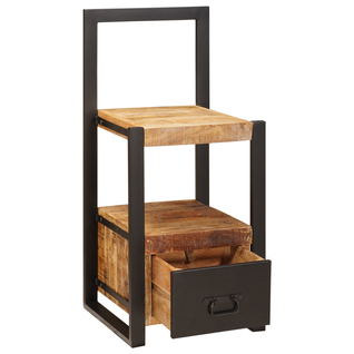 Porte-vêtements, Portant à Vetement 40x40x90 Cm Bois Massif Rugueux Mango
