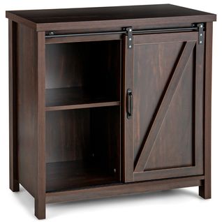 Buffet Meuble Cuisine Cabinet De Cuisine Indépendant Avec Porte Coulissante 80x40x82 Cm Marron