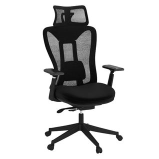 Chaise De Bureau Ergonomique Maille Chaise Exécutive Appui-tête Et Accoudoirs 3d Réglables Noir