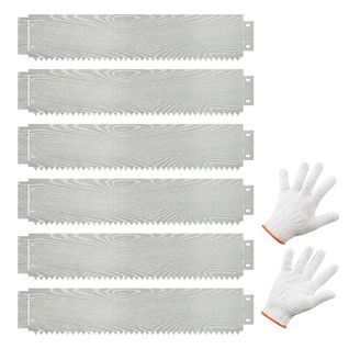 Jardinière Surélevée 6 Pièces De 600 Cm Clôture D'arbre Sans Tranchée Métal Galvanisé Argent