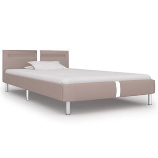 Lit Adulte - Lit Simple - Cadre De Lit Avec LED Sans Matelas Cappuccino 90x200 Cm E23
