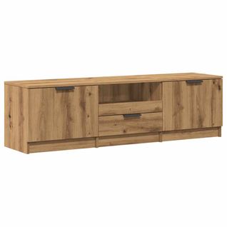 Meuble TV - Banc TV - Meuble De Rangement Chêne Artisanal 140x35x40 Cm Bois D'ingénierie TV336