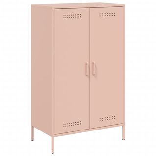 Buffet Haut - Meuble De Rangement Rose 68x39x113 Cm Acier Bf991