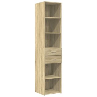 Buffet Haut - Meuble De Rangement Chêne Sonoma 40x42,5x185 Cm Bois D'ingénierie Bf527