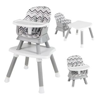 Chaise Haute Bébé Evolutive Avec Harnais à 5 Points 6-36 Mois Grisetblanc