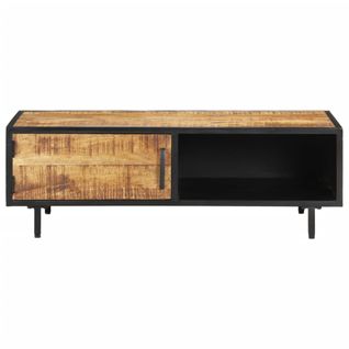 Table Basse - Table De Salon 105x50x35 Cm Bois De Manguier Brut