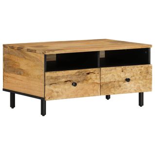 Table Basse - Table De Salon 80x54x40 Cm Bois De Manguier Massif