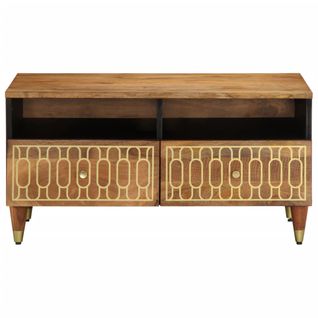 Table Basse - Table De Salon 80x54x40 Cm Bois De Manguier Massif