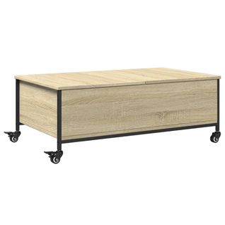 Table Basse - Table De Salon Avec Roulettes Chêne Sonoma Bois D'ingénierie Z557