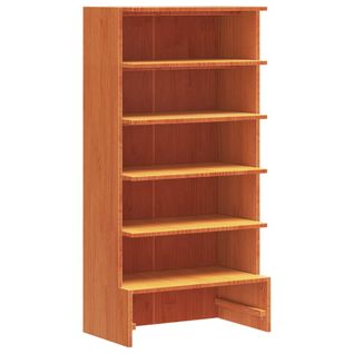Armoire à Chaussures - Meuble à Chaussures Cire Marron 52x30x104 Cm Bois Pin Massif E357