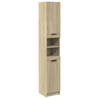 Colonne - Armoire De Salle De Bain Chêne Sonoma 32x34x188,5 Cm