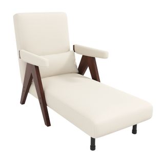 Canapé-lit, Canapé Convertible Avec Dossier Réglable 64x60x87cm Bois Foncéetbeige