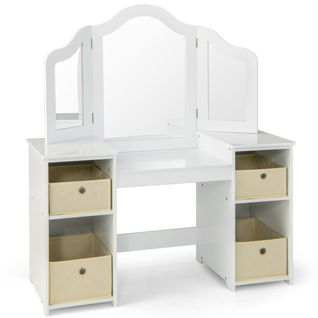 Coiffeuse Pour Enfants Design Amovible 2 En 1 Avec Coiffeuse Et Bureau Coiffeuse De Maquillage