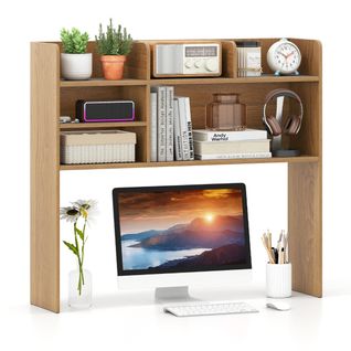 Étagère De Bureau Organisateur De Bureau à 3 Niveaux Pour Ordinateur 94x24x85cm Naturel