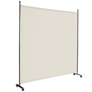 Paravent De Confidentialité à Roulettes Brise Vue Pour Intérieur Extérieur 184 X 184 Cm Blanc