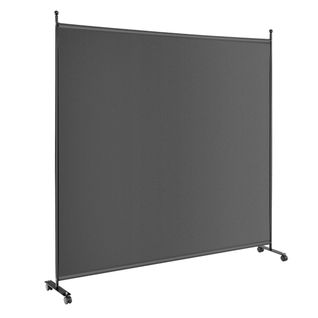 Paravent De Confidentialité à Roulettes Brise Vue Pour Intérieur Extérieur 184 X 184 Cm Gris