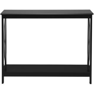 Table Console Table De Canapé Style Industriel 100 X 30 X 80 Cm Noir En Mdf De Haute Qualité