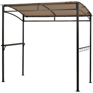 Tonnelle Barbecue Exterieur De 216 Cm Cadre En Métal Imperméable Abri Barbecue Avec Étagère