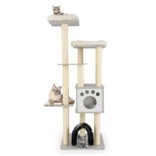Arbre à Chat 175cm à 6 Niveaux Avec Niche Et Coussin Amovible Grande Tour De Jeu Pour Chat