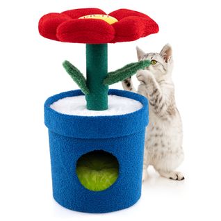 Arbre à Chat Mignon Pour Chats D'intérieur Tour Pour Chatons Avec Perchoir Rembourré En Fleur