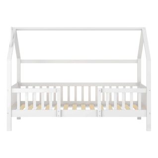 Lit Cabane Avec Cheminée, Pin, 90 X 200 Cm