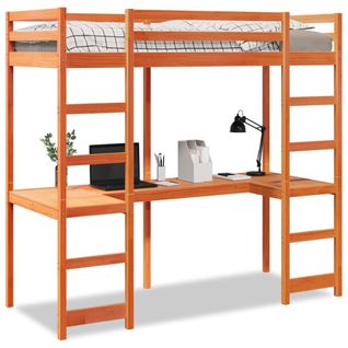 Lit Mezzanine - Lit Enfant Sans Matelas 80x200cm Bois De Pin Massif