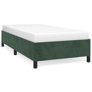 Lit Double Lit Adulte - Cadre De Lit Sans Matelas Vert Foncé 100x200 Cm Velours E718