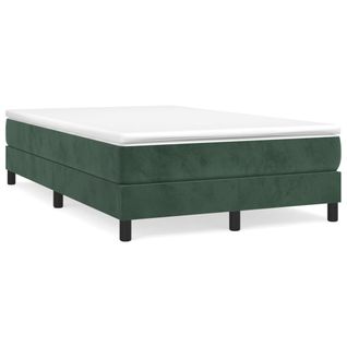 Lit Double Lit Adulte - Cadre De Lit Sans Matelas Vert Foncé 120x200 Cm Velours E719