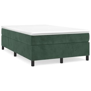 Lit Double Lit Adulte - Cadre De Lit Sans Matelas Vert Foncé 120x200 Cm Velours E720