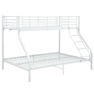 Lit Superposé - Lit Enfant Sans Matelas Blanc 140x200 Cm/90x200 Cm