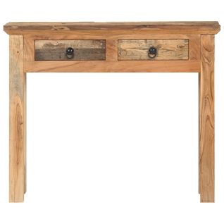 Table Console - Table D'entrée 90,5x30x75 Cm Bois D'acacia Et De Récupération