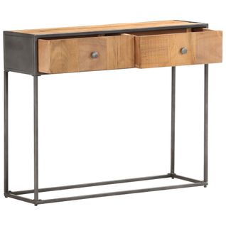 Table Console - Table D'entrée 90x30x75 Cm Bois De Récupération Massif