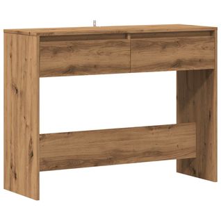 Table Console - Table D'entrée Chêne Artisanal 100x35x76,5 Cm Bois D'ingénierie