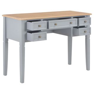 Bureau D'ordinateur - Bureau Droit - Bureau D'étude Gris 109,5 X 45 X 77,5 Cm Bois