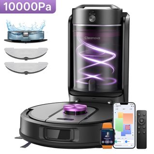 Cleanova W15-aspirateur Robot Laveur 10000pa-200min Autonomie-bac 4l-navigation Lds-apple Watch,etc