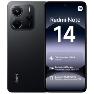 Redmi Note 14 16,9 Cm (6.67") Double Sim Hybride 4g USB Type-c 6 Go 128 Go 5500 Mah Noir
