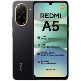Smartphone  Redmi A5 6,88 Double Nano Sim 128 Go Midnight Black