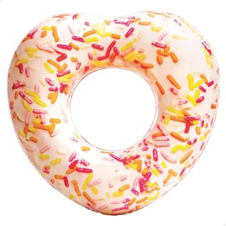 Bouée Coeur Gonflable Design Donut Sucré D 94 Cm