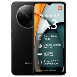 Redmi A3 17 Cm (6.71") Double Sim Android 14 4g USB Type-c 3 Go 64 Go 5000 Mah Noir