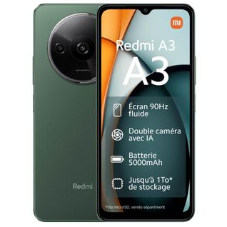 Smartphone  Redmi A3 17 Cm (6.71") Double Sim Android 14 4g USB Type-c 3 Go 64 Go 5000 Mah Vert