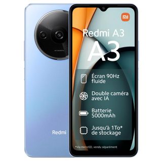 Smartphone Redmi A3 17 Cm (6.71") Double Sim Android 14 4g USB Type-c 3 Go 64 Go 5000 Mah Bleu