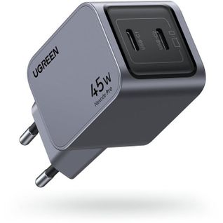 Chargeur Secteur - Gan 2 Ports USB-c - 45w - Gris