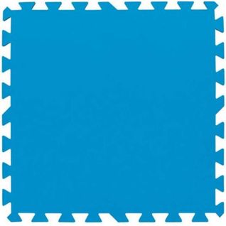 Lot De 9 Dalles De Protection De Sol Mousse Bleu - 50 X 50 Cm - Épaisseur 3 Mm