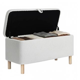 Bout De Lit Avec Couvercle Réversible, Repose-pieds, Beige