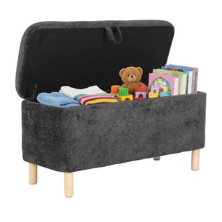 Bout De Lit Avec Couvercle Réversible, Repose-pieds, Gris