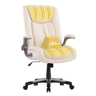 Chaise De Bureau Ergonomique Et Robuste, Charge Maximale 181 Kg, Beige