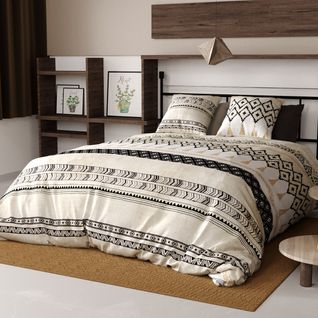 Parure De Couette Coton Boheme - 240x260 cm