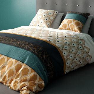 Parure De Couette Coton Bangui Vert  240x260cm